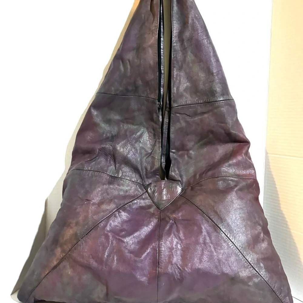 Handmade Chic Iridescent Leather Hobo Bag